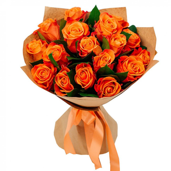 Букет цветов "Яркий огонь"